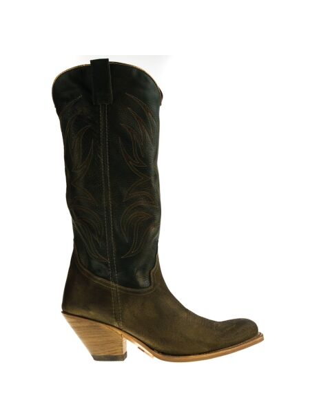 Sendra boots Dames cowboylaarzen groen goud