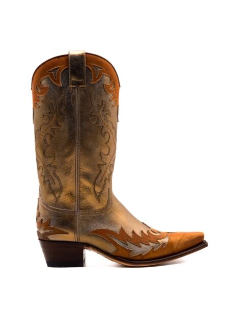 Sendra boots Dames cowboylaazen goud combi