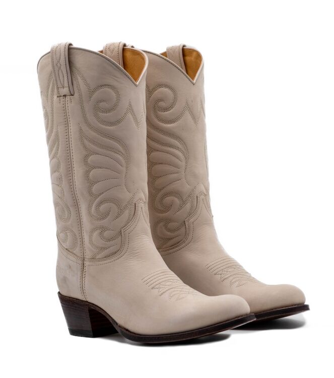 Sendra Boots Sendra Boots dames cowboylaarzen beige Nobuck Linen Sendra Dames Cowboy Laarzen in Beige online kopen