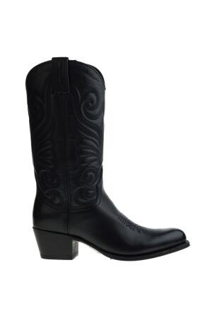 Sendra Boots dames cowboylaarzen op hak zwart
