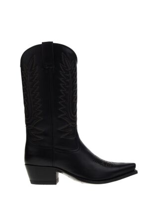 Sendra Boots dames cowboylaarzen op hak zwart