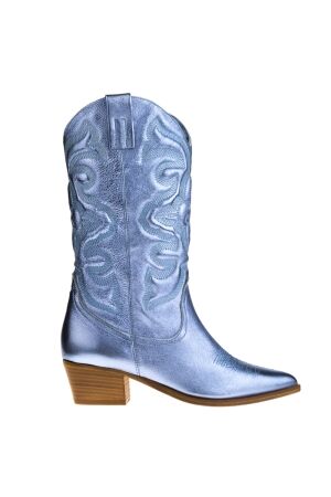 Julie Dee dames cowboylaarzen blauw jeans