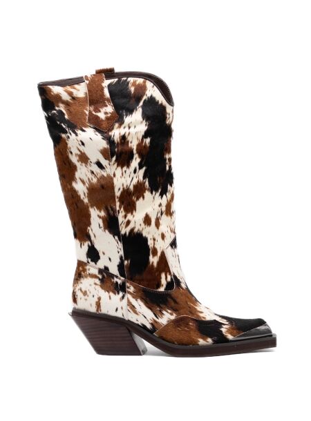 Alma en pena Dames cowboylaarzen koeienprint