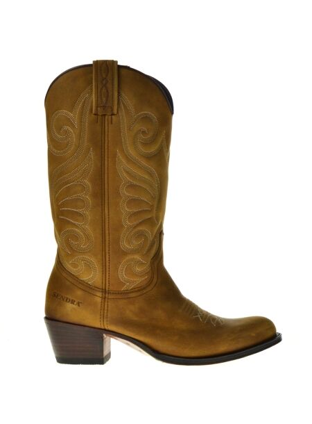 Sendra boots Dames cowbylaarzen op hak cognac