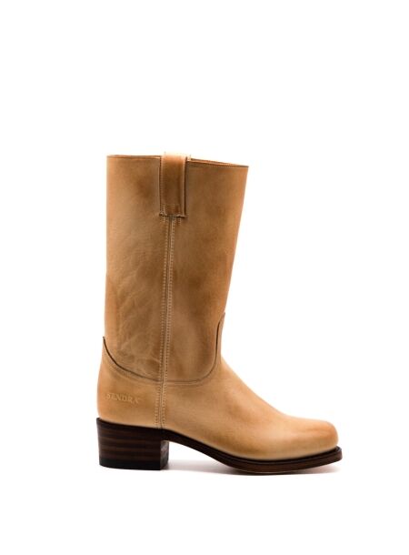 Sendra boots Dames cowboylaarzen crema brass