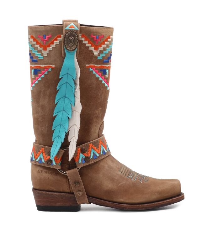 Sendra Boots Sendra Boots dames cowboylaarzen naturel Flota Tang Lavado Sendra Dames Cowboy Laarzen in Naturel online kopen