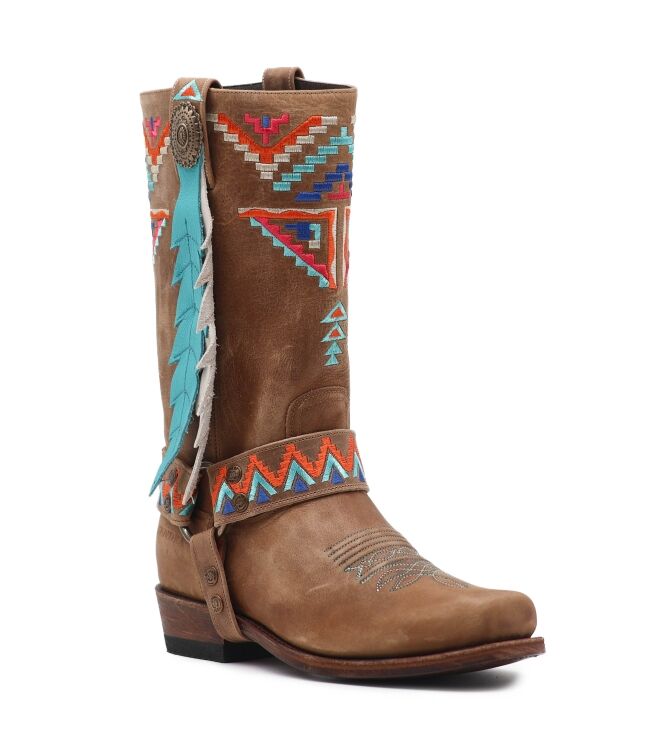 Sendra Boots Sendra Boots dames cowboylaarzen naturel Flota Tang Lavado Sendra Dames Cowboy Laarzen in Naturel online kopen