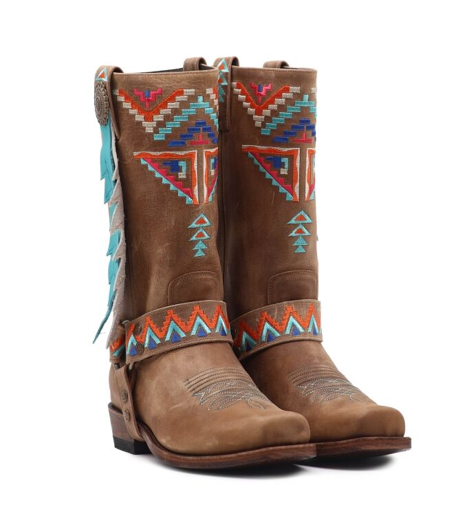 Sendra Boots Sendra Boots dames cowboylaarzen naturel Flota Tang Lavado Sendra Dames Cowboy Laarzen in Naturel online kopen