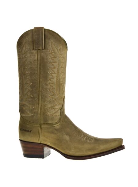 Sendra boots Dames cowbylaarzen op hak groen