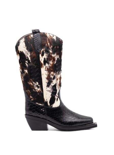 Alma en pena Dames cowboyboots zwart combi
