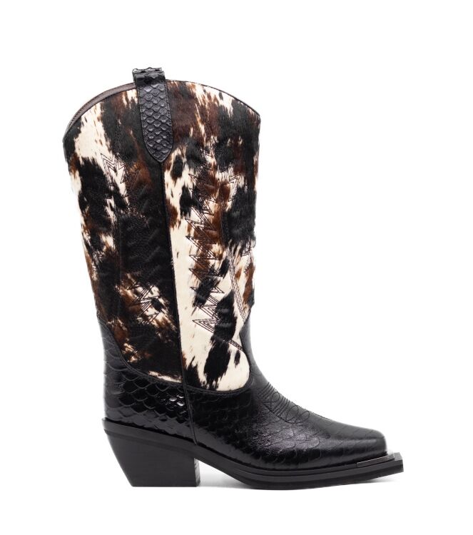 alma en pena alma en pena dames cowboyboots zwart combi Combi Cow Multi alma en pena Dames Cowboyboots Zwart Combi
