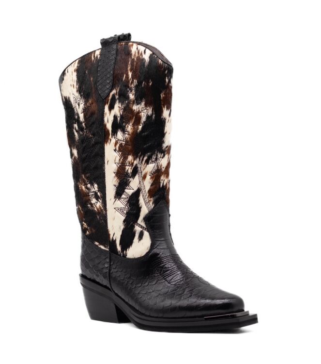 alma en pena alma en pena dames cowboyboots zwart combi Combi Cow Multi alma en pena Dames Cowboyboots Zwart Combi