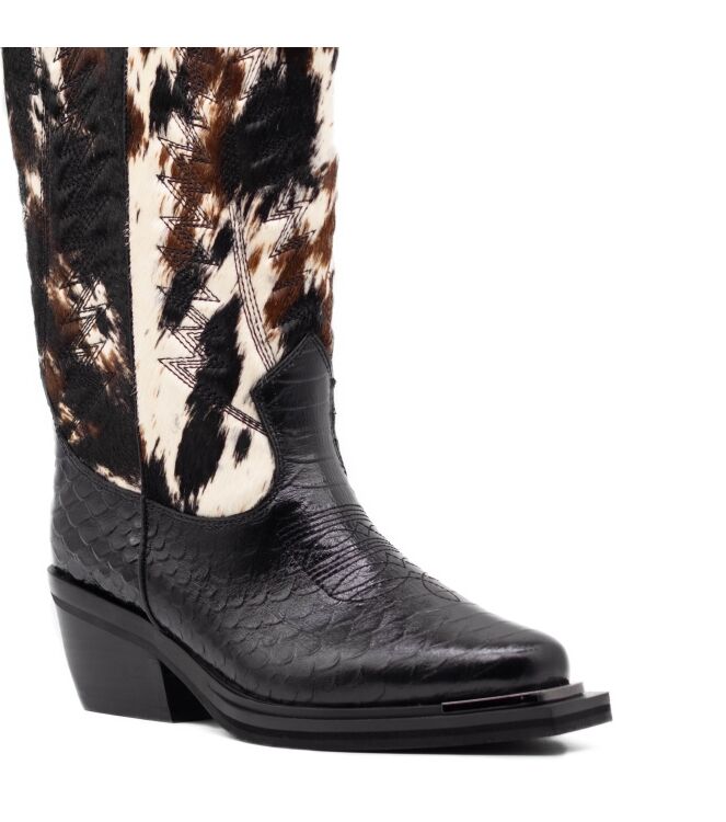 alma en pena alma en pena dames cowboyboots zwart combi Combi Cow Multi alma en pena Dames Cowboyboots Zwart Combi