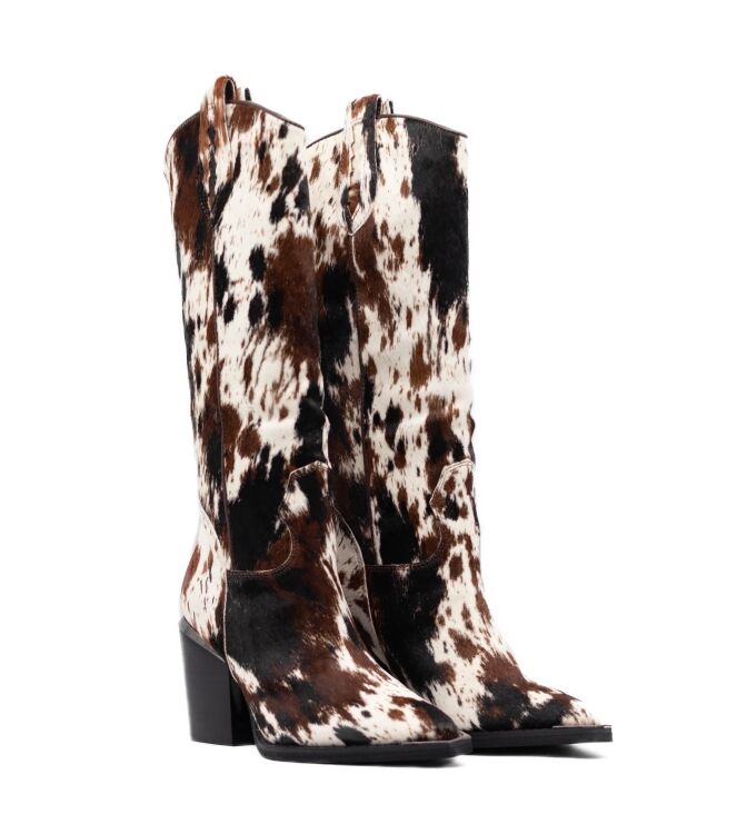 alma en pena alma en pena dames cowboyboots naturel combi Cow Multi alma en pena Dames Cowboyboots Naturel combi