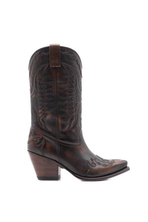 Sendra Boots dames cowboylaarzen donker bruin