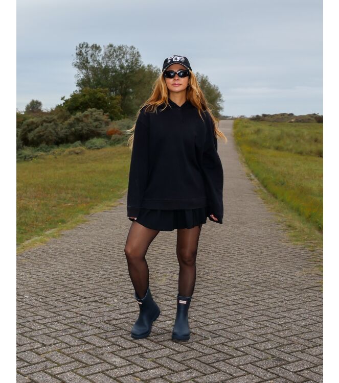 Hunter Hunter dames regenlaarzen blauw Navy Hunter Dames Regen Laarzen in Navy Blauw online kopen