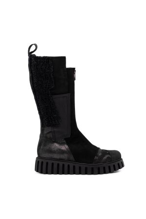 Papucei dames laarzen rubberzool zwart