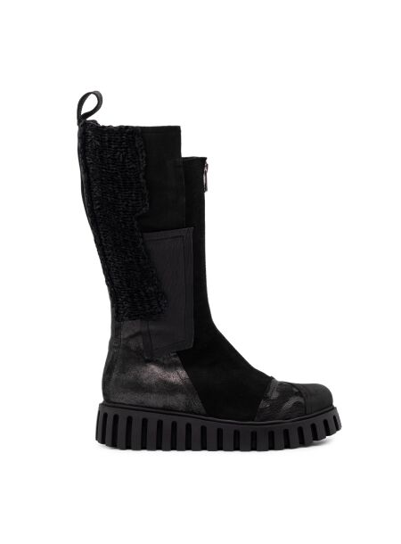 Papucei Dames laarzen rubberzool zwart