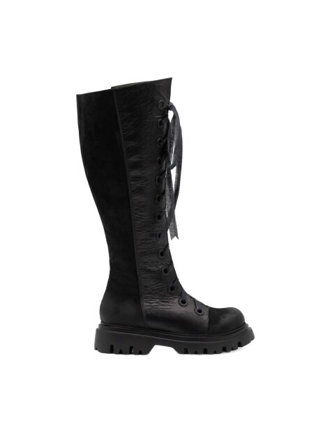 Papucei Dames laarzen rubberzool zwart