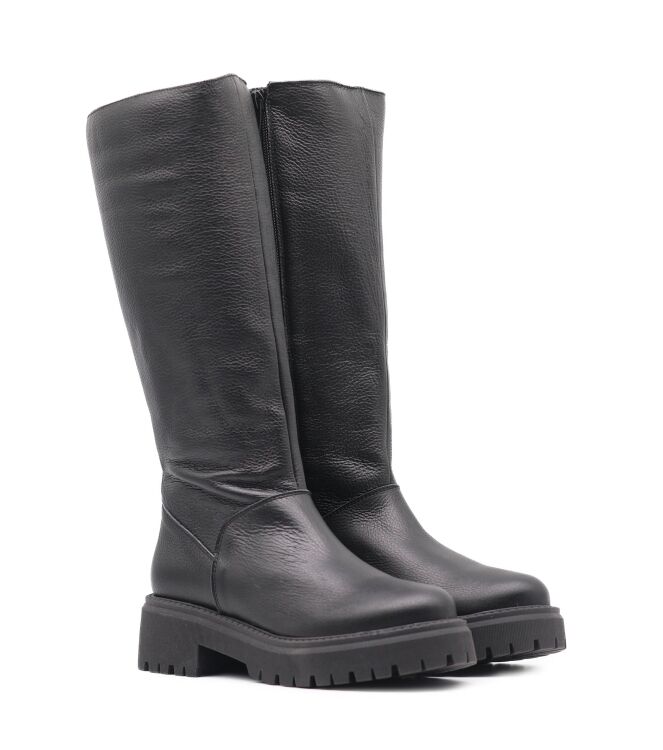 BTMR BTMR dames laars rubberzool zwart Libra Negro BTMR Dames Hoge Laarzen in Zwart online kopen