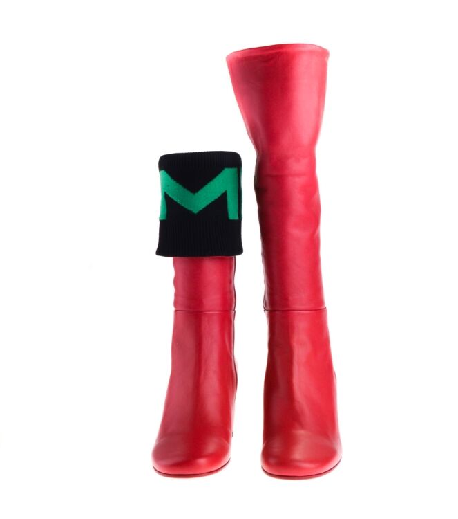 Malloni Malloni dames laarzen rood Rosso Nero Malloni Stivale Dames Laarzen in Rood online kopen