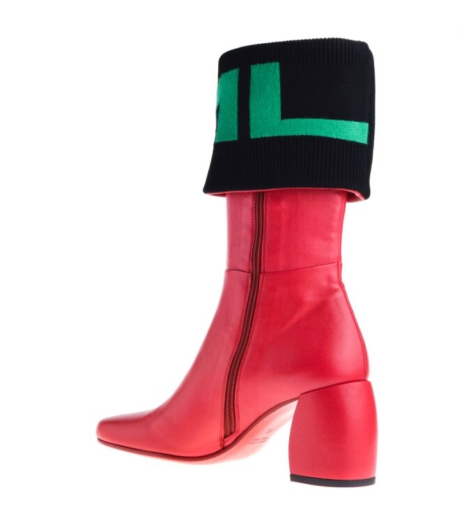 Malloni Malloni dames laarzen rood Rosso Nero Malloni Stivale Dames Laarzen in Rood online kopen