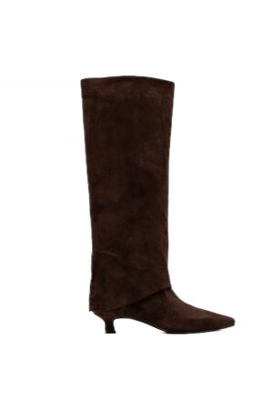 Julie Dee dames laarzen overslag bruin