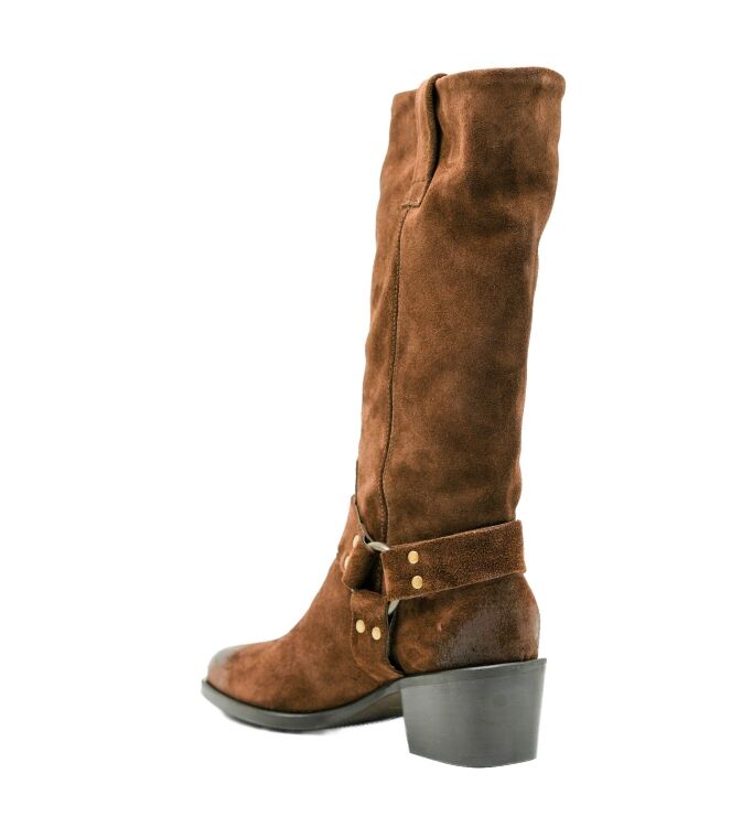Julie Dee Julie Dee dames laarzen donker bruin suede Crosta Mustang Julie Dee laarzen in Bruin online kopen