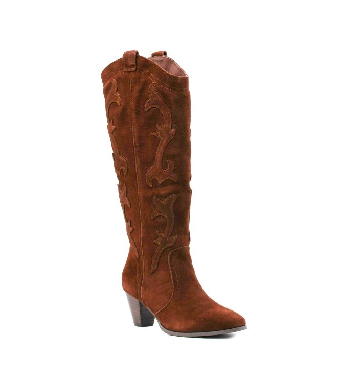 La Strada La Strada dames laarzen bruin suede Brown Suede La Strada Dames laarzen Gevoerd in Bruin online kopen
