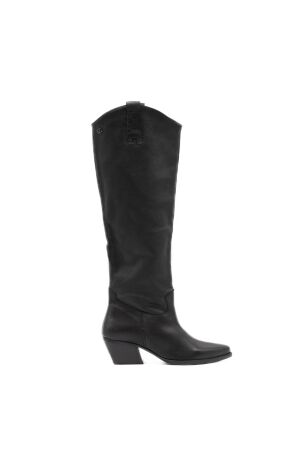 Lazamani dames laarzen op hak zwart