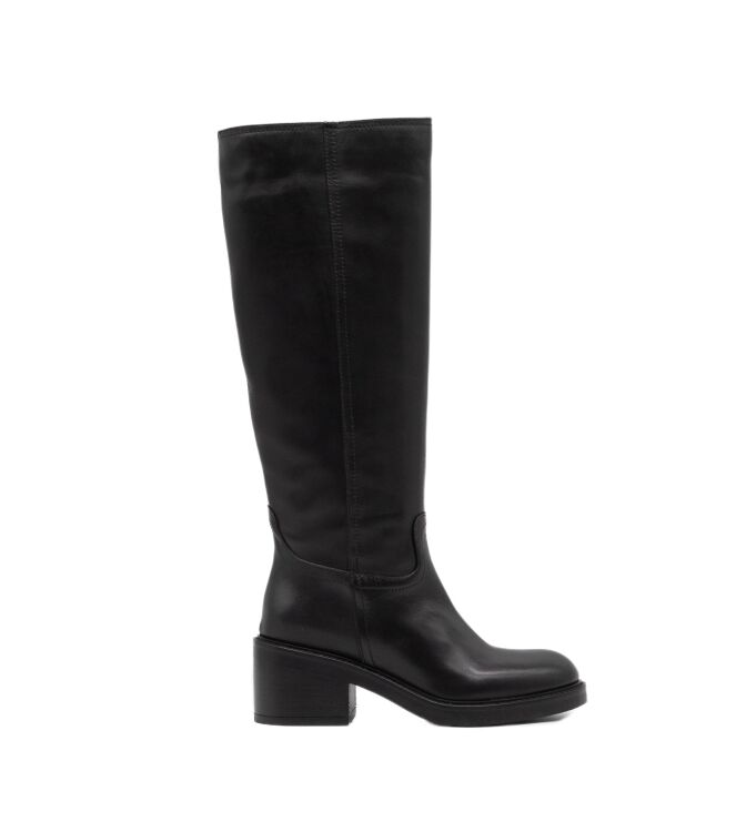 Julie Dee dames laarzen op hak zwart 11 zwart leer Direct leverbaar uit de webshop van www.taft.nl/