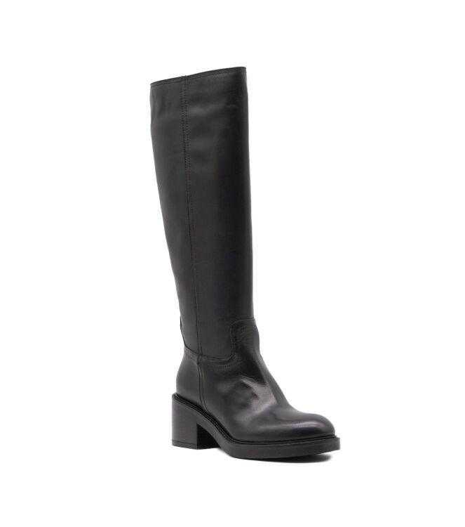 Julie Dee dames laarzen op hak zwart 11 zwart leer Direct leverbaar uit de webshop van www.taft.nl/