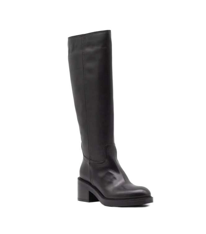Julie Dee dames laarzen op hak zwart 11 zwart leer Direct leverbaar uit de webshop van www.taft.nl/