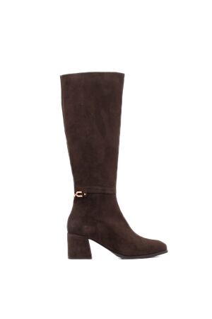 Conhpol-bis dames laarzen donker bruin suede