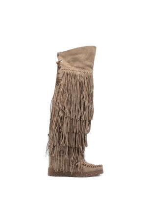 El Vaquero dames overkneelaarzen beige