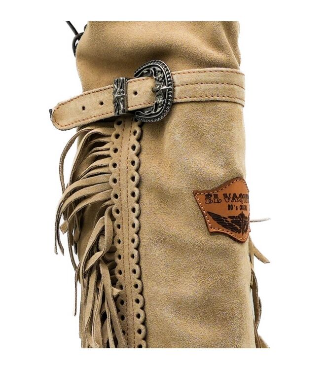 el vaquero el vaquero dames overkneelaarzen beige Silverstone Corda el vaquero Dames Overkneelaarzen Beige 05 beige