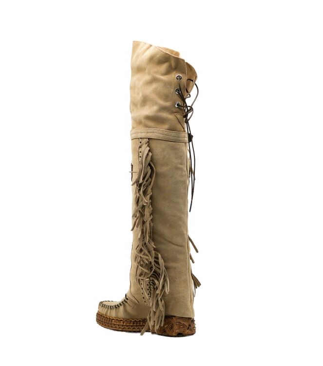 el vaquero el vaquero dames overkneelaarzen beige Silverstone Corda el vaquero Dames Overkneelaarzen Beige 05 beige
