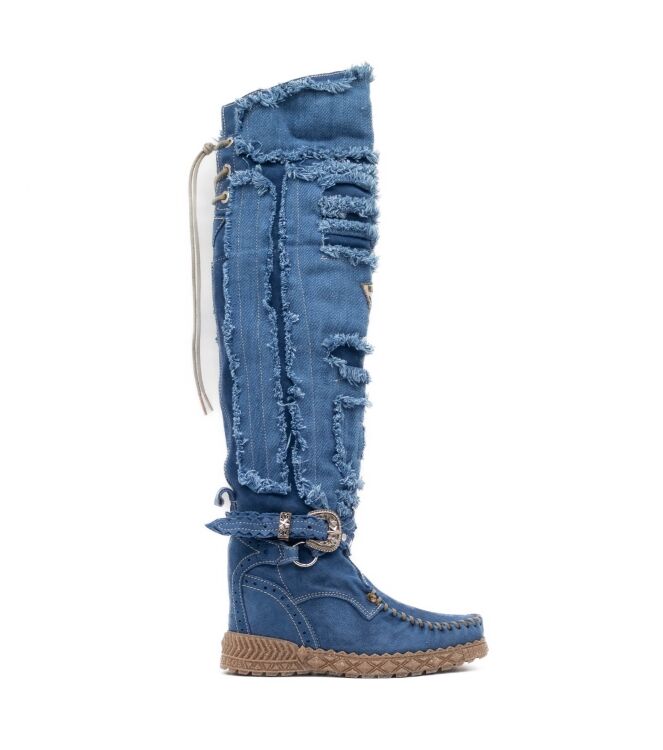 El Vaquero Laarzen in Blauw Denim online kopen.