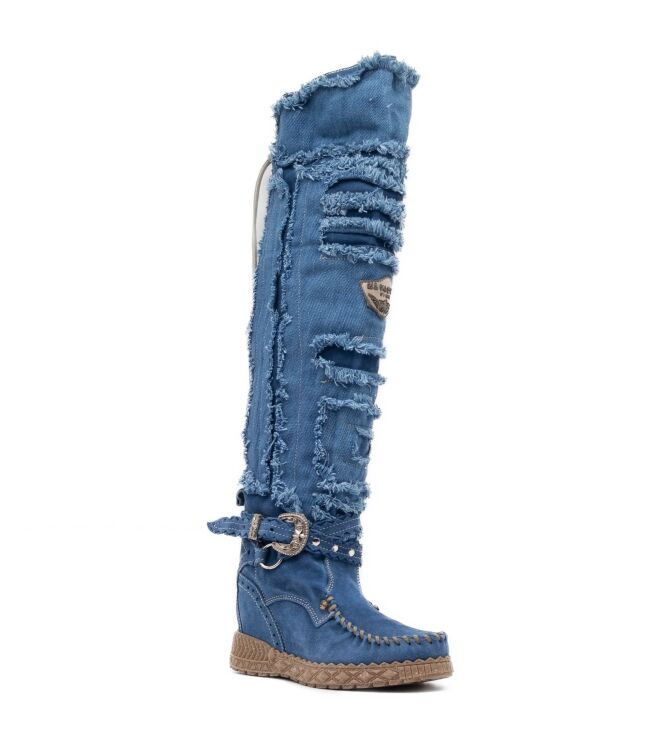El Vaquero Laarzen in Blauw Denim online kopen.