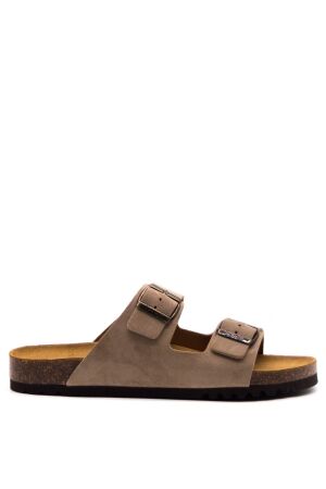 Scholl heren slippers beige suede