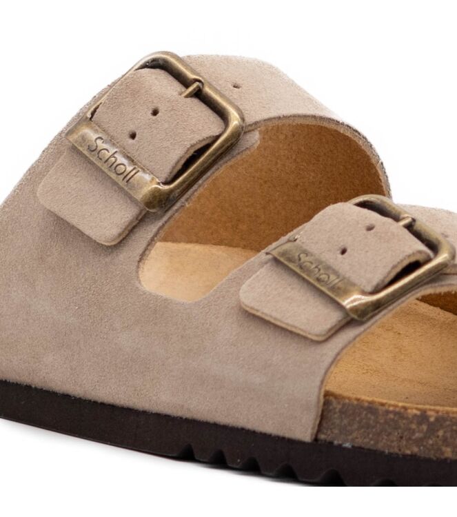 Scholl Heren Slippers in Donker Beige online kopen 