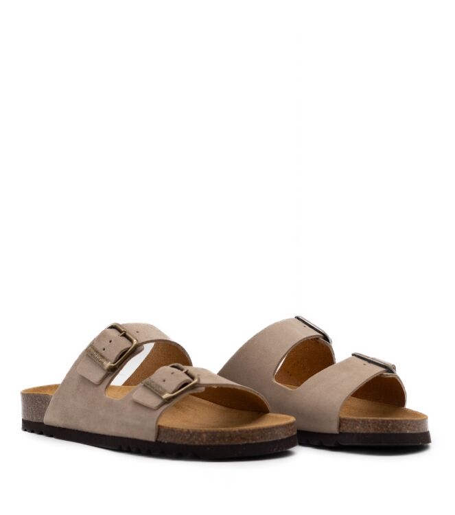 Scholl Heren Slippers in Donker Beige online kopen 