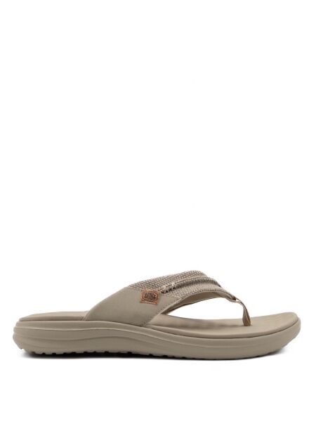 Heydude Heren slippers rubberzolen beige