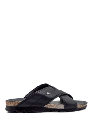panama jack heren slippers zwart
