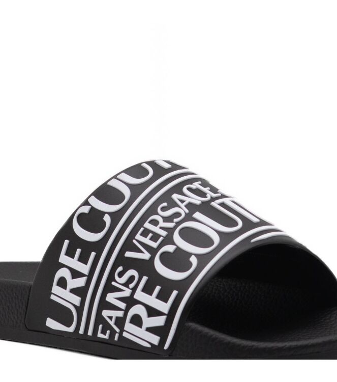 Versace Jeans Couture Heren Slippers in Zwart online kopen 