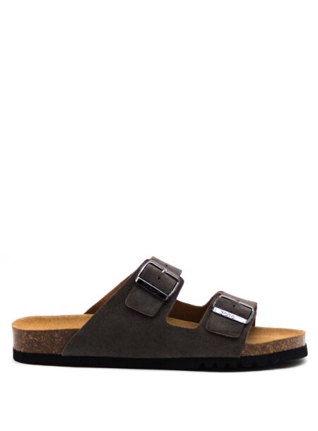 Scholl Heren slippers grijs suede