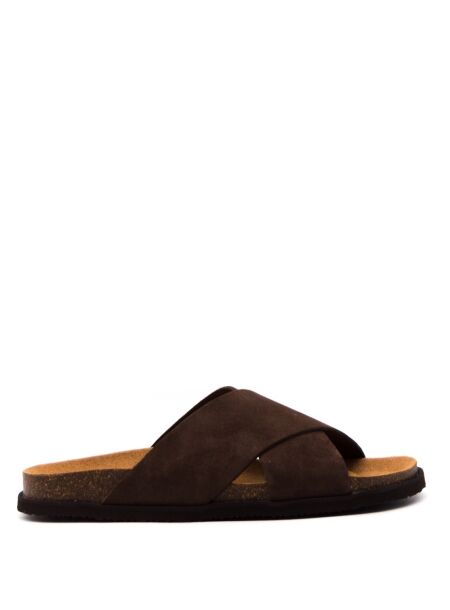 Scholl Heren slippers donker brown