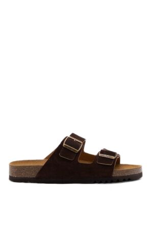 Scholl heren slippers bruin