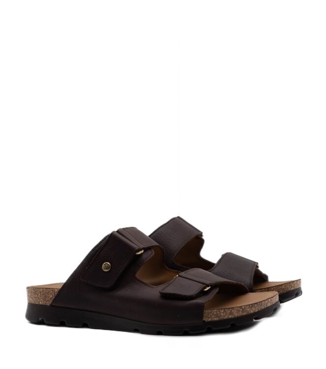 Panama Jack Panama Jack heren slippers rubberzolen bruin Napa Grass Marron/Brown Panama Jack Heren Slippers in Bruin online kopen