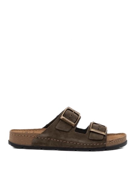 Scholl Heren slippers ribberzool groen